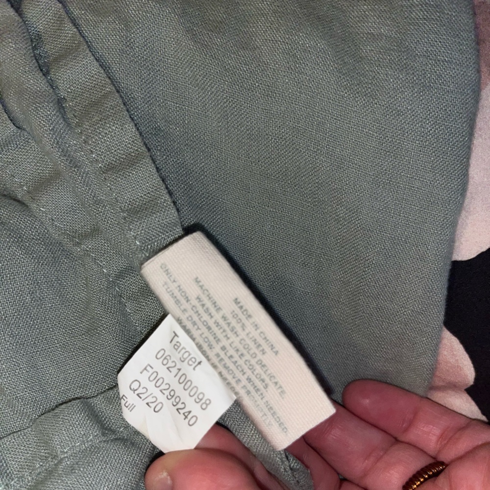 Casaluna ~ Green 100% Linen Sheet Set~Full - Picture 6 of 11